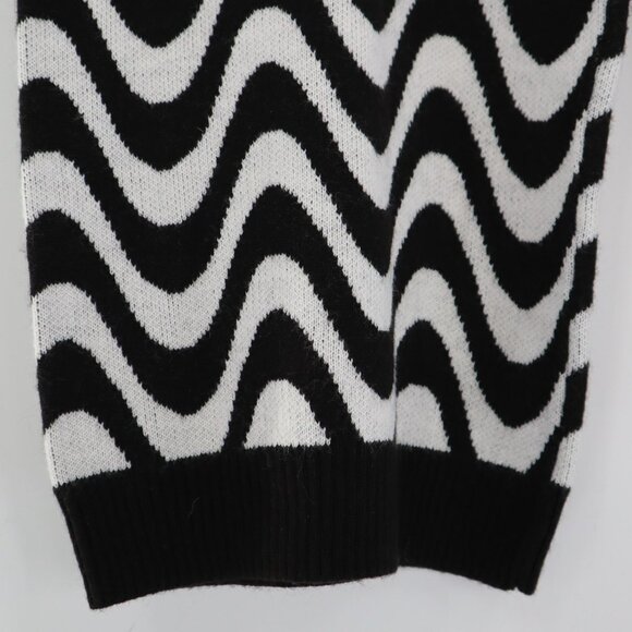 H&M Divided Knit Pants Women M Black Retro Relaxed Casual Groovy Athleisure 70's - Picture 4 of 6